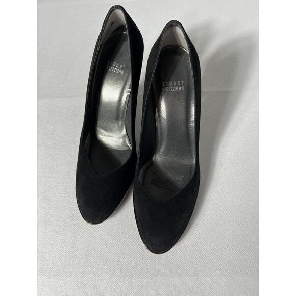 Stuart Weitzman Pumps Black 7.5W Black Velvet Tortoise Platform Stiletto High He - Picture 15 of 16